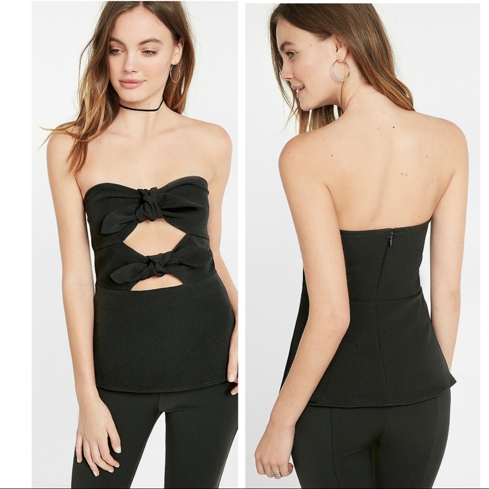 Tie Front Peplum Top